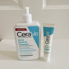 CERAVE ACNE CONTROL CLEANSER 8 OZ  2 ACNE CONTROL GEL 1.35 OZ NWOB/NWB LOT OF 3