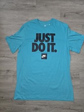 Nike T Shirt Men  s Size Medium Just Do It With Logo Short Sleeve Red NEW