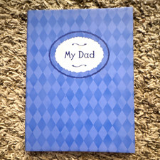New Seasons My Dad Blue Baby Photo Frame Brag Book Album Keepsake Book