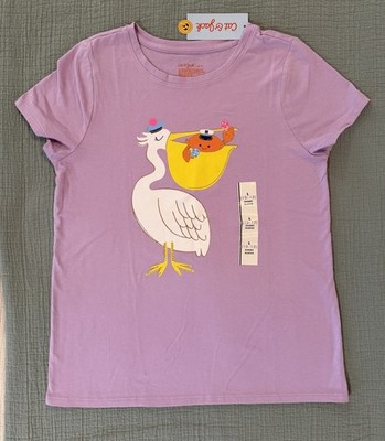 Cat & Jack - Girls Pelican/Crab Print T-Shirt - Size L (10/12) - NWT