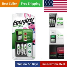 Energizer Recharge Value Charger for NiMH Rechargeable AA and AAA Batteries