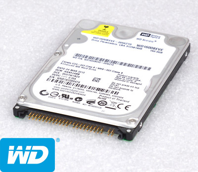 2,5'' 6.35cm 160GB PATA IDE FESTPLATTE WESTERN DIGITAL WD800BEVE SCORPIO O582