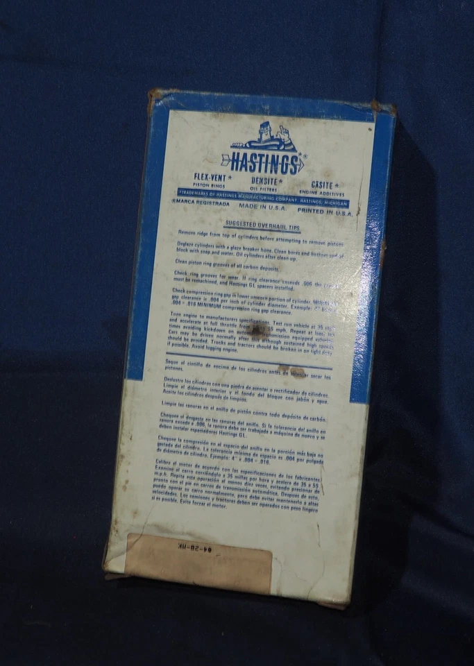 Hastings Piston Ring Set For 1954-1964 Ford Mercury Edsel Genuine NOS W/Warranty - Image 2 of 4