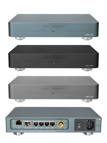 LHY Audio SW6-SFP 6 port high definition audio Ethernet switch with 240v - Picture 5 of 5