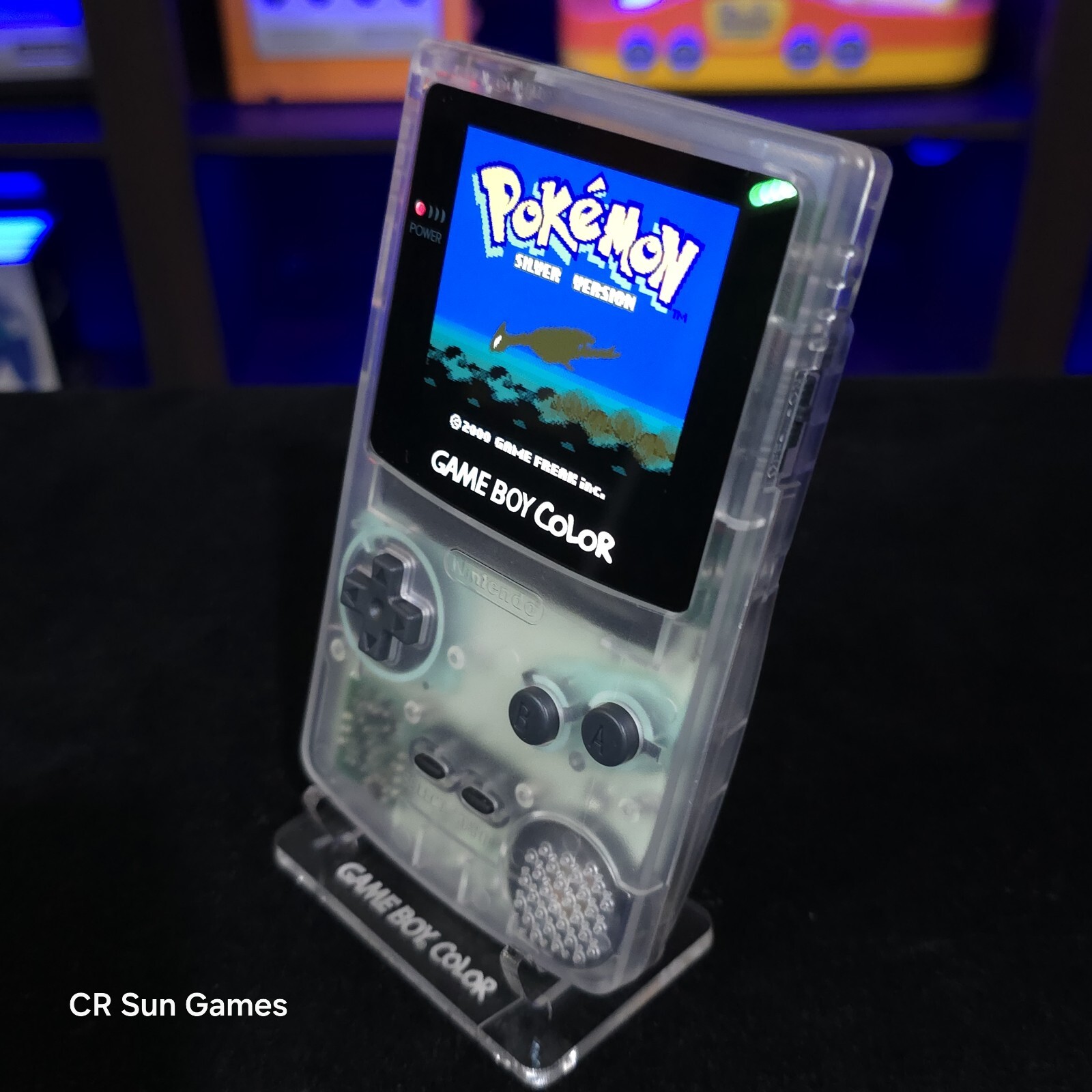 Gameboy Touch Screen Clear Gameboy Color Console OLED Touch Screen With USB-C Rechargeable ...