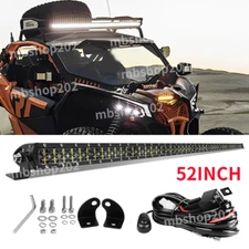 Straight 52" inch Roof Upper Light Bar Bracket for Can-Am Maverick X3 2017-2024