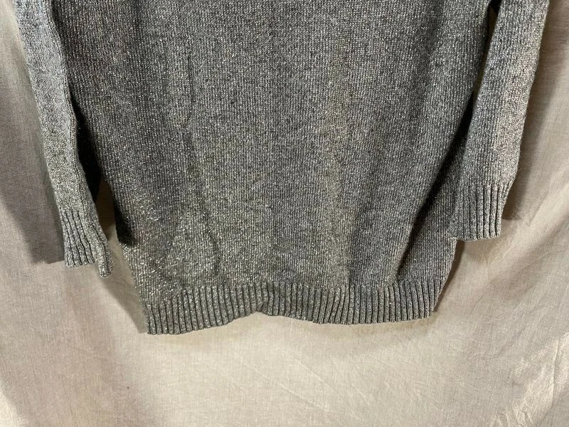 Suéter Charter Club Mujer XL Gris Capucha Cuello Manga Larga Pullover Damas Foto 3 de 4