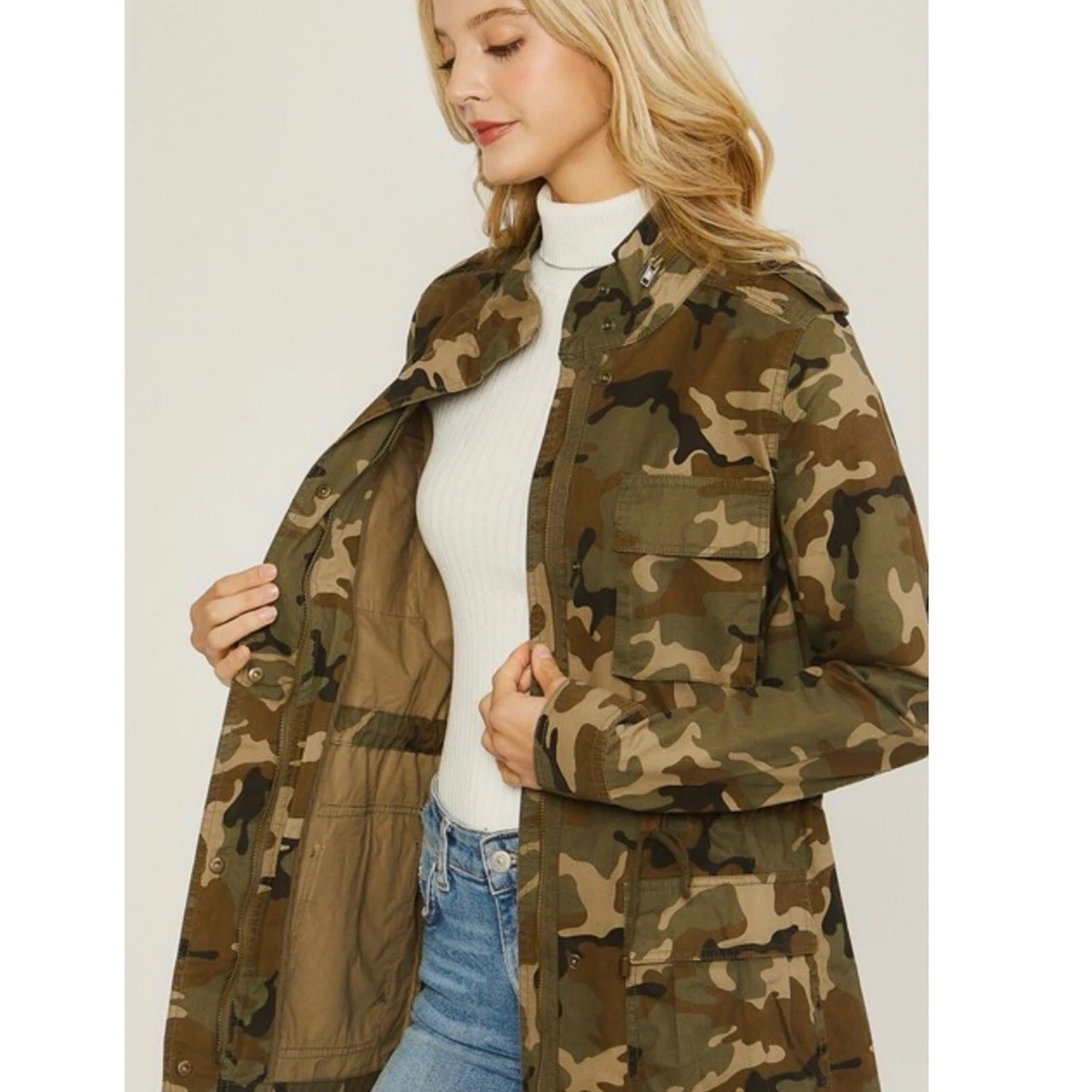 Love Tree Camouflage Zip Up Jacket | eBay