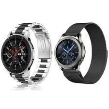 2PCS Metal Strap Watchband For Samsung Galaxy Watch 46mm SM-R800/SM-R805/Gear S3