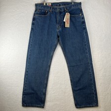 NWT Levi  s Men  s 505 Denim Blue Jeans Regular Fit 100 Cotton 36x30