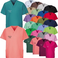 Pflege Kasack personalisiert mit Name bestickt Unisex Praxis Klinik Arzt Station