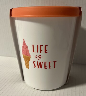 Stir Ice Cream Containers  Life Is Sweet -New-Dishwasher, Freezer & Micro. Safe
