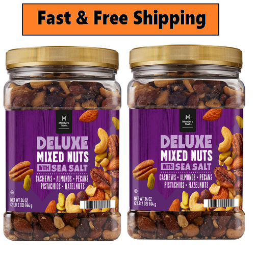 Member's Mark Deluxe Mixed Nuts with Sea Salt 34 oz. pack of 2 78742444451 eBay