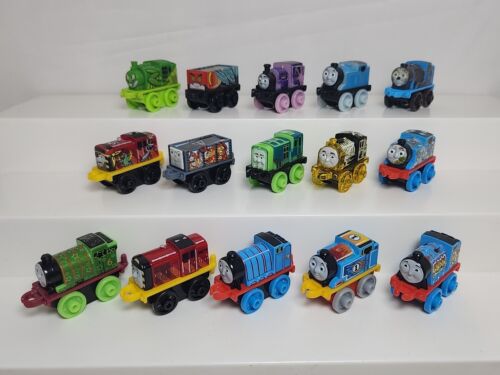 2014 Thomas the Tank Engine & Friends Mini Trains Lot de 15 pièces Miniature Minis  - Photo 1/10