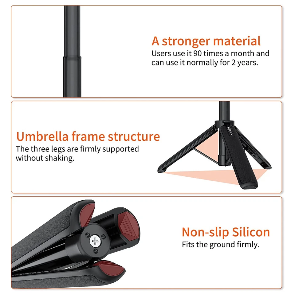 VRIG TP-08 Portable Selfie Stick Handheld Tripod Stand For GoPro Hero 11 10 9 - Image 2 of 4