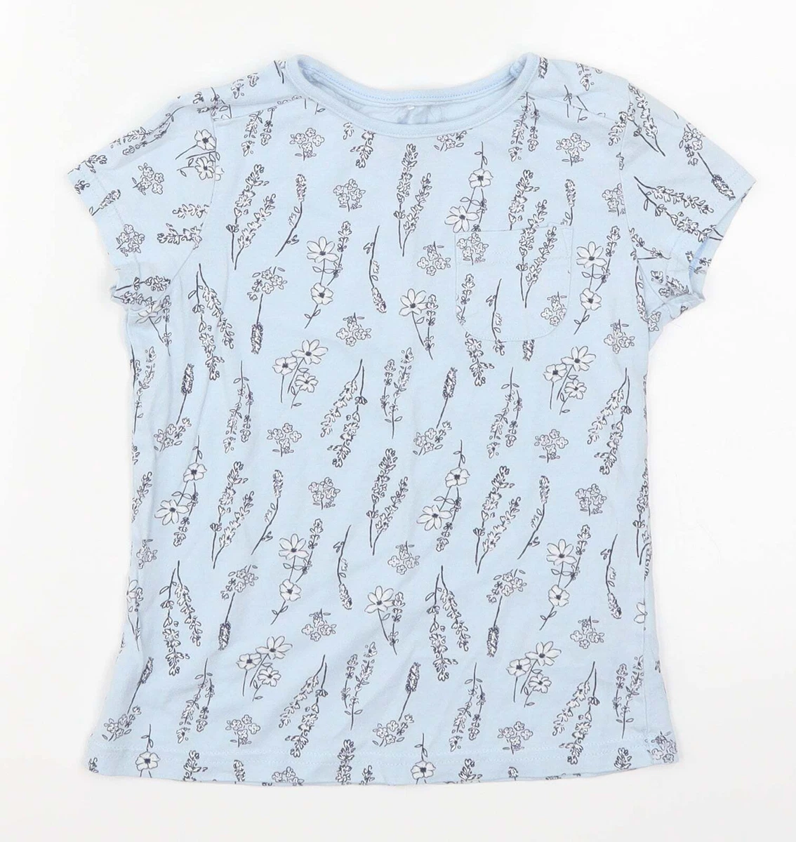 T-shirt bleu canard à motif licorne pour fille : - T-shirt et Débardeur