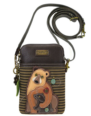 Chala Cellphone Crossbody Exotic Animals Wildlife Purse Adjustable Strap NWT