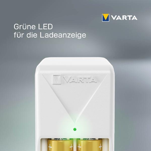 Thumbnail - Ladegerät Mini Charger, Weiß, Bestückt Aa Varta 57656101451