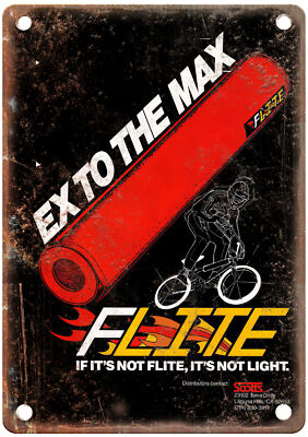 Old School BMX 1982 FLITE Vintage Magazine Ad Reproduction Metal Sign B986