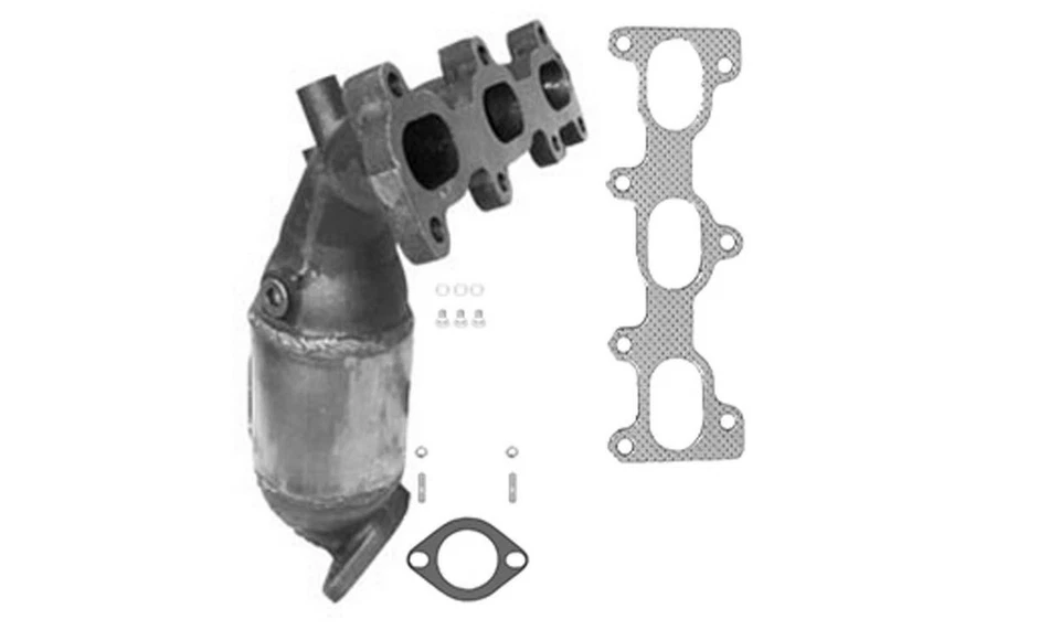 Conversor catalítico com coletor de escape integrado para 2002-2005 Kia Optima 2. - Imagem 2 de 2