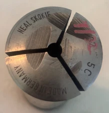 NEAL SKOKIE 5C Collet 7/32" Round with / Intermal Threads Lathe Mill CNC Fixture