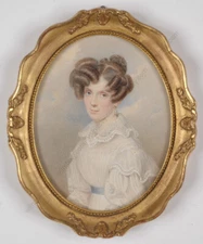 Carl v. Saar (1797-1853) "Josefine Menz nee v. Thoren", Important Watercolor (m)