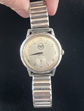 Orologio Vintage USS 40 Anni Onore Lord Elgin Carica Manuale Meccanico Uomo Acciaio
