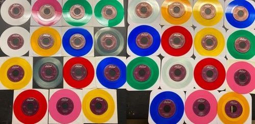 BEATLES Color Vinyl 45's Lot Both Series 30 discs total MINT Unplayed looking!