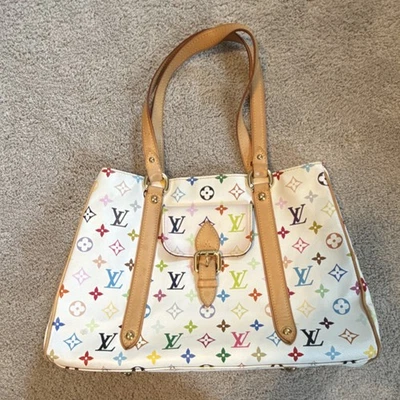 Louis Vuitton White Multicolor In Women's Bags & Handbags for sale