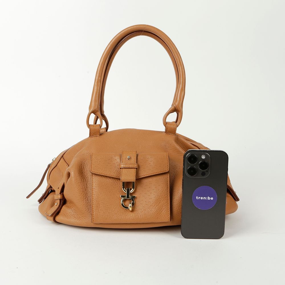 Salvatore Ferragamo 21 5396 Gancini Lock Buckle Tote Bag
