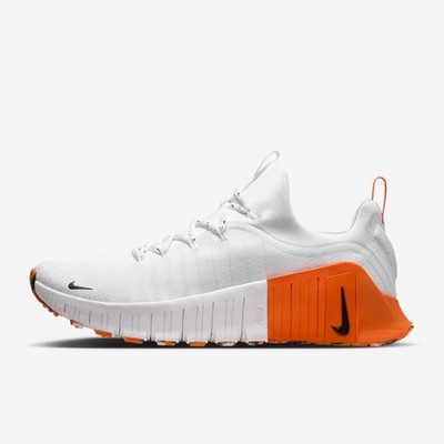 Nike Free Metcon 6 FJ7127-106 Sneakers Men\'s 11.5 White Orange Workout Shoes Size 11.5 - Nike Free Metcon 6 White Safety Orange FJ7127  main image 4