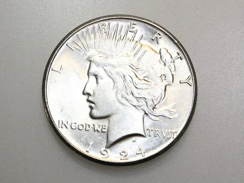 1924-S $1 PEACE SILVER ONE DOLLAR GEM BU