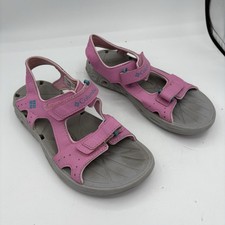 Columbia Sandals Girls Youth Size 4 Techsun Vent Pink Omni Grip Hiking Water B4