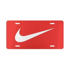 Nike Car Front License Plate Tag Vanity Style | Auto Metal Aluminum