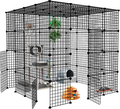 Extra Large 5-Tier Cat Cage 69'' Indoor Playpen for 1-4 Cats, Detachable Design