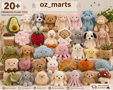 20+ Trending Plush Toys Collection Soft Stuffed Animals Kids Gift Cute Doll Set