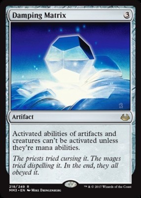 1x Damping Matrix - Foil Moderate Play, English Modern Masters 2017 MTG Magic