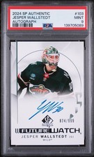 2023-24 SP Authentic Jesper Wallstedt Future Watch Auto /999 PSA 9 MINT RC #103