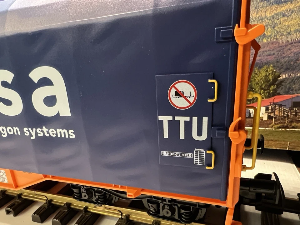 PIKO LGB G Scale 37748 Wascosa Shimmns Covered Freight Car New In Box! - Image 3 of 4