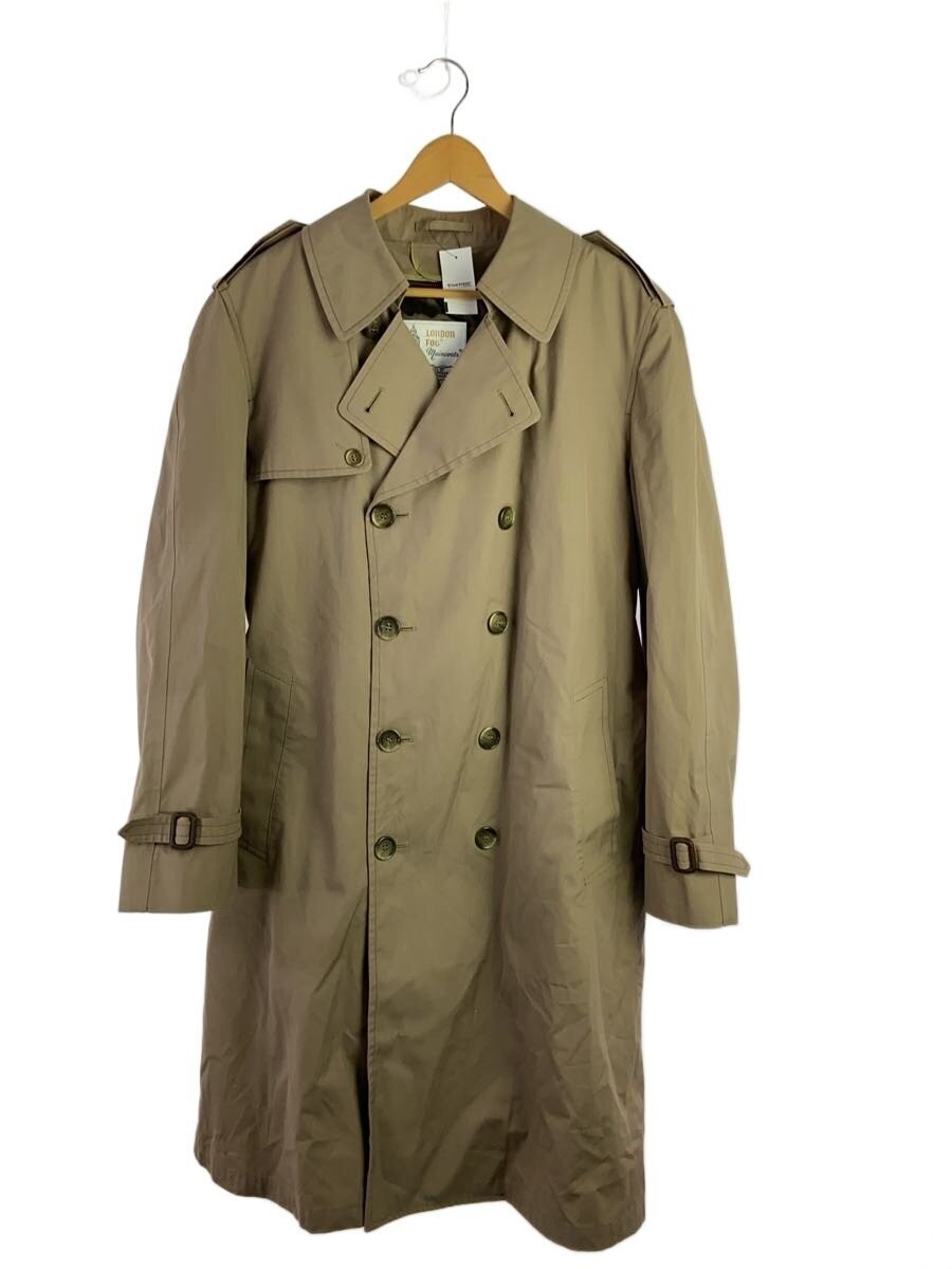 London Fog Trench Coat/42/Polyester/Beg 5578