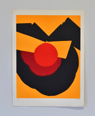 #ad #ad Vintage Post Modern Art Luis Feito Lopez Screen Print Titled Circulo X #25 99 $395.00