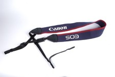 Exc 5 Canon EOS Neck Strap Navy/Red From JAPAN
