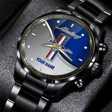 Ford Mustang Black Stainless Steel Watch