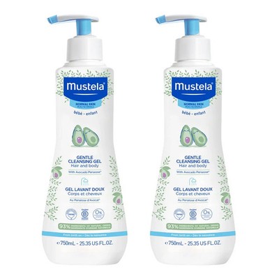 Mustela Baby Gentle Cleansing Gel - Baby Hair & Body Wash Tear-Free Formula, 25.