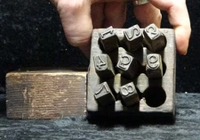 1/2 In Steel Number Punch Set 1–9 | Metal Stamping Tools | Wooden Block Holder