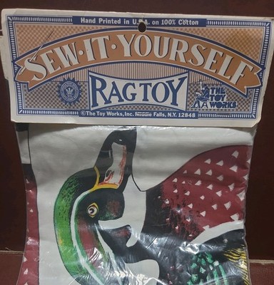 Vintage- The Toy Works ~ Museum Collection~ Wood Duck Sew It Yourself Cloth Toy