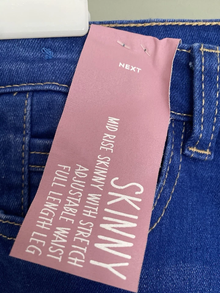 Next BNWT girls Skinny Stretch Adjustable Waist Jeans Age 11 - Image 3 of 4
