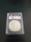 1992-S PROOF AMERICAN SILVER EAGLE PCGS PR70 DCAM MERCANTI SIGNED FLAG rare