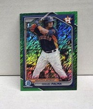 MIGUEL PALMA 2024 Bowman Chrome Prospects GREEN SHIMMER REFRACTOR ~ RC #'d /99