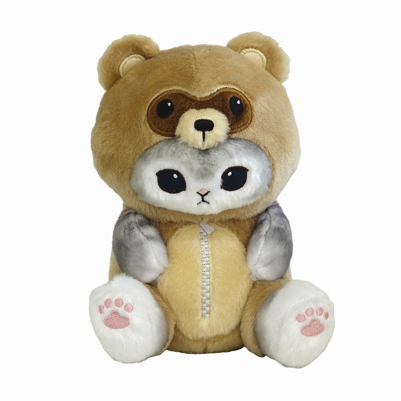 Mofusand Potetama Plush Stuffed Toy Tanuki Nyan Cat Gray From Japan New
